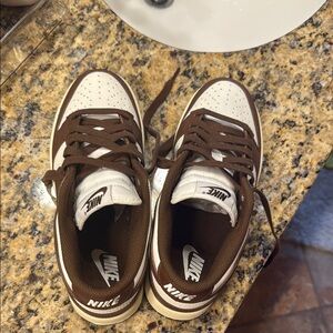 Nike Men's Brown and White Sneakers